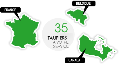 35 taupiers en France, Belgique et au Canada